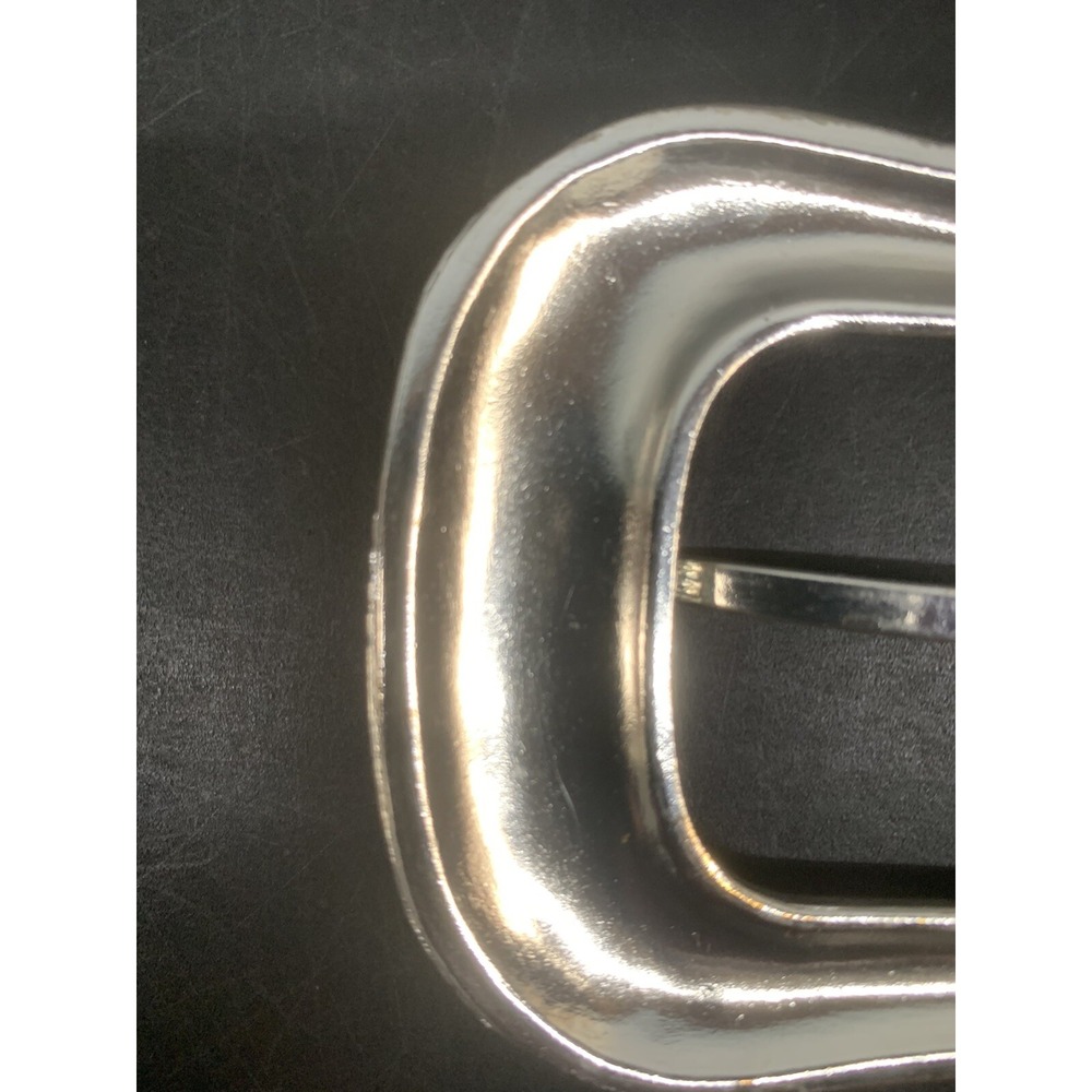 Taiwan ROC Silver Color Western Belt Buckle With Flower Pattern & Rope Outline - Picture 5 of 8